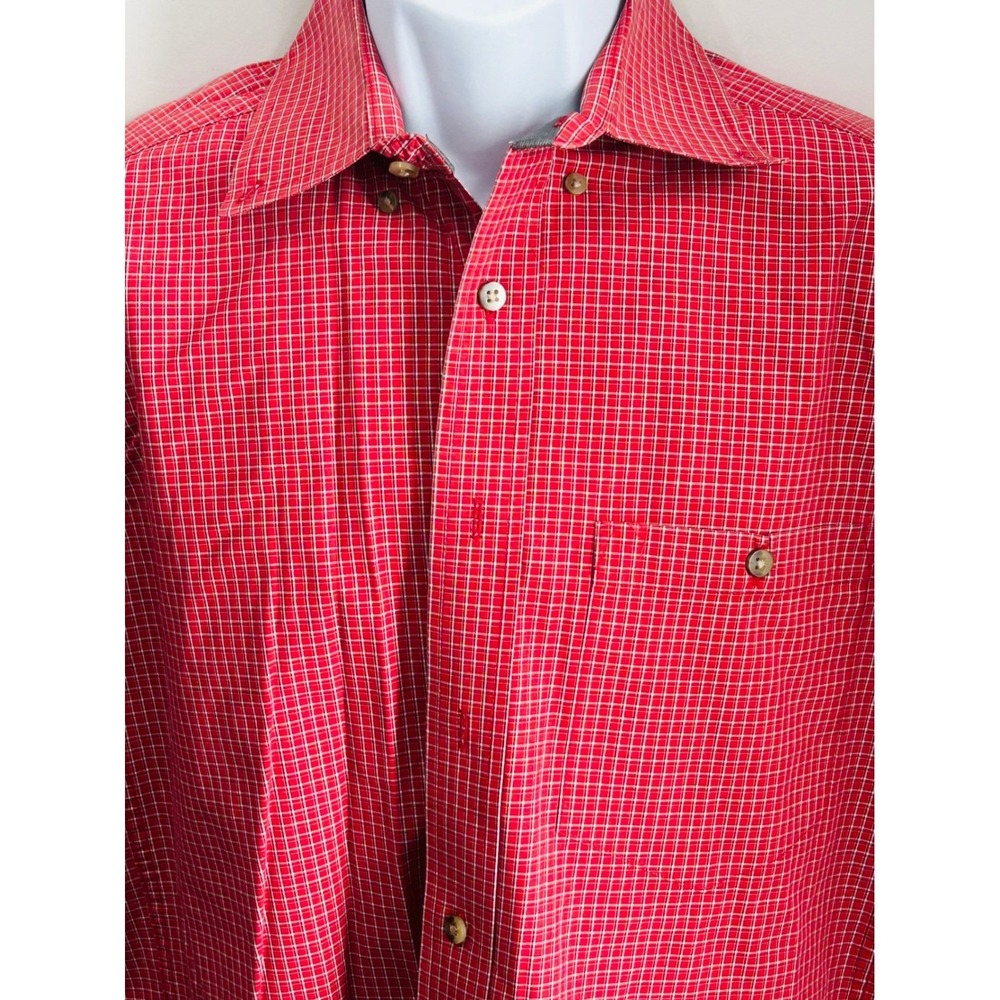 Wrangler Relentless Trevor Brazile Red Plaid Western Shirt Medium
